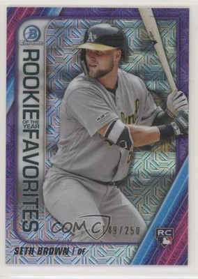 2020 Bowman Mega Box Purple Mojo Refractor 149/250 Seth Brown #ROYF-SB 0c6
