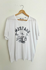 T-shirt uomo Mustang taglia XXL bianca con stampa