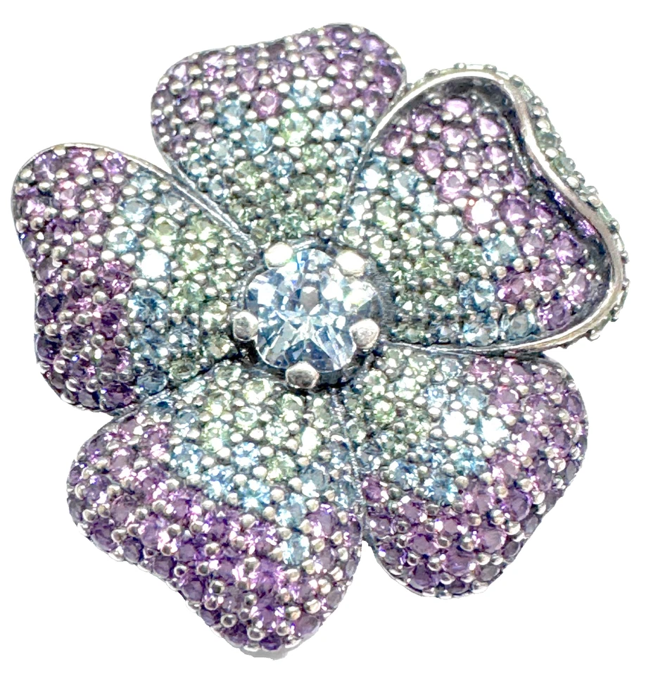 Pandora Plata Esterlina Glorioso Boom Colgante y Broche 397081NRPMX Foto 3 de 4