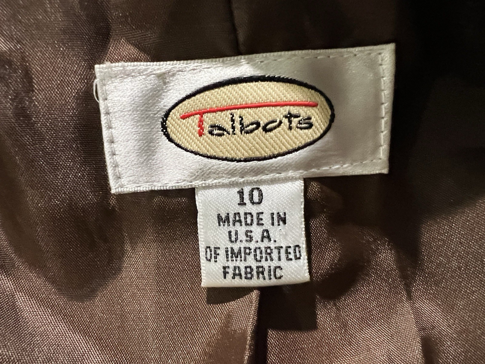 Talbots Button Up Blazer Tweed Brown Lined Wool B… - image 4