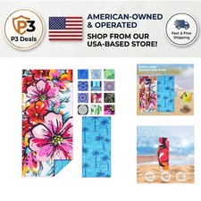 Quick Dry 71x32  Microfiber Beach Towel - Lightweight  Compact Travel Essential