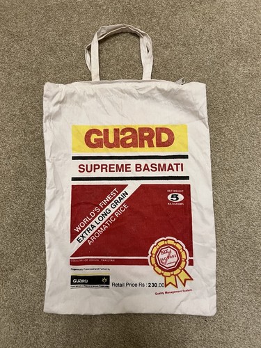 Vintage Guard Basmati Rice Canvas Bag From 1990s Very Good Condition ...