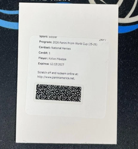 2026 Panini Prizm FIFA World Cup Kylian Mbappe National Heroes Auto