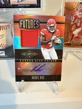 2023 Panini Legacy Futures Patch Auto Rashee Rice #FAPS-17 Ruby /100 Rookie Card. rookie card picture