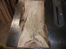 1 PC RUSTIC HICKORY SLAB KILN DRIED LUMBER 13/16" THICK LOT F353F WOOD LIVE EDGE