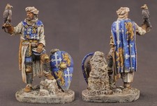 Tin toy soldiers ELITE painte 54mm. Templar Knight with Falcon.