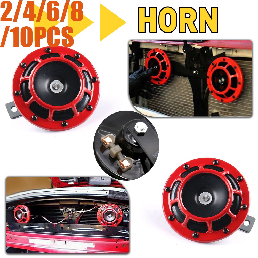 Super Tone Horn Super Loud Compact Electric Blast Tone Car Air Horn 12V2-10X