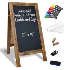 Magnetic A-Frame Chalkboard Sign, Extra Large 20" x 40", Standing Chalkboard ...
