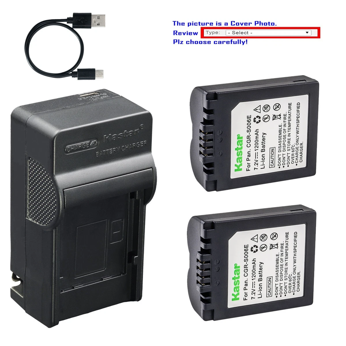 Batteria T6 Power per Panasonic Lumix DMC-FZ5, Li-Ion, 7,2 V, 720 mAh (5,2 Wh), grigio