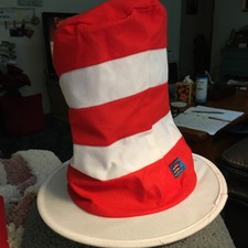 Dr. Seuss Cat in the Hat Striped Stovepipe Hat Halloween Costume Day Felt