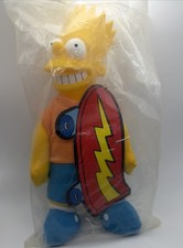 1990 Burger King Bart Simpson-The Simpsons Plush/ Hard Head NWT