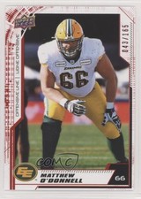 2020 Upper Deck CFL Red 43/165 Matthew O'Donnell #51 l5j