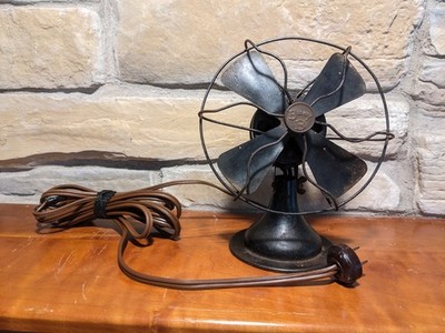 1920's Rare Small Vintage 6'' Busy B Desk Fan Kelmet Corp.  WORKS!