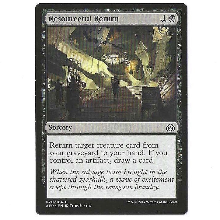 Resourceful Return 70 Common Aether Revolt Magic: The Gathering Near Mint