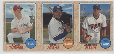 2017 Topps Heritage High Number Stuart Turner Erick Aybar Adalberto Mejia 1v3