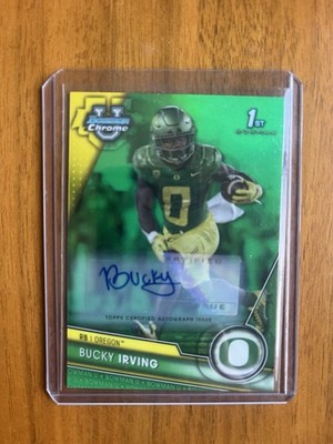 2023 Bowman U Football Bucky Irving Green Refractor Autograph /99 Color Match RC