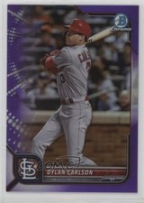 2022 Bowman Chrome Purple Refractor 220/250 Dylan Carlson #57 4ey