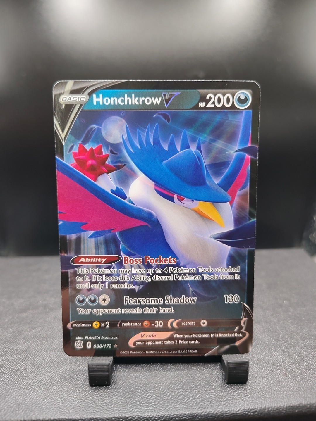 Pokemon Brilliant Stars Honchkrow V 088/172 Near Mint