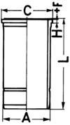 KOLBENSCHMIDT 89897110 Cylinder Sleeve for CLAAS,JOHN DEERE