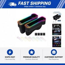Shademax LED Car Seat Gap Filler Organizer Console Side Storage Box Between