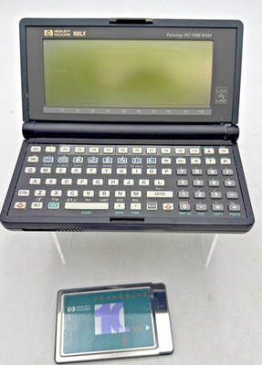 Vtg HP Hewlett-Packard 100 LX Palmtop PC 1MB RAM Handheld Singapore 1992 WORKS