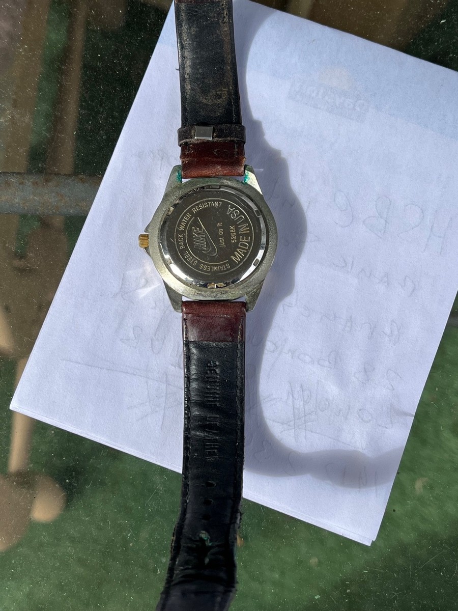 Men VINTAGE NIKE WATCH 5268K LEATHER BAND | eBay