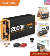 2000W Pure Sine Wave Inverter 12V DC to 110V 120V AC Car Converter for RV Tru...