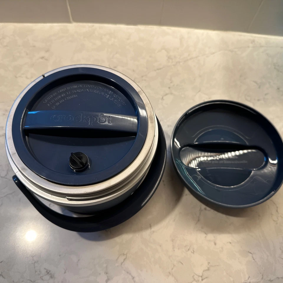 Crock-Pot 20 oz lonchera eléctrica portátil enchufable calentador de alimentos azul marino Foto 4 de 4