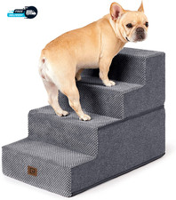 Dog Stairs for Bed 18" H 4-Step Dog Steps for High Bed Pet Steps for Small