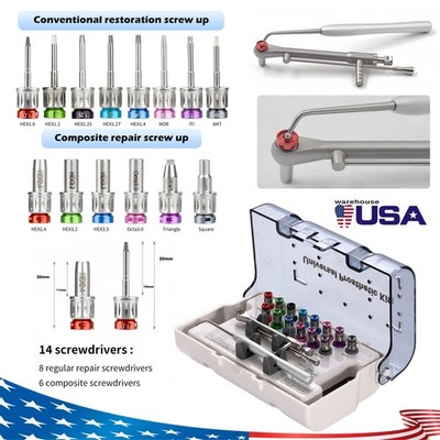 Universal Dental Implant Kit Ratchet Wrench Screw Driver for Most Systems ds