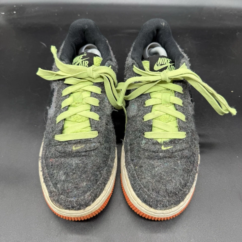 耐克 Air Force 1 LV8 GS 黑色 Ghost 绿色运动鞋 DZ5287-001 青少年 5Y 码 — 第 3/4 张图片