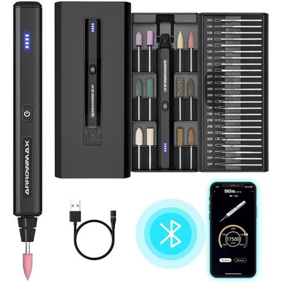 AM ARROWMAX Mini Electric Engraving Pen, 36 Bits with Aluminum Case, Bluetoot...