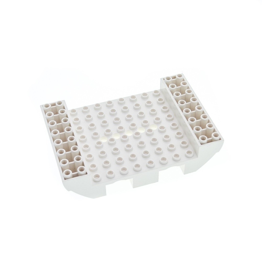 1x LEGO Boat Hull B-Ware Worn 8x12 White Armada Ship Mid Section 6054