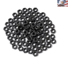 M4 Carbon Steel Grade 8 Hexagon Hex Nut Black Carbon Steel 100pcs