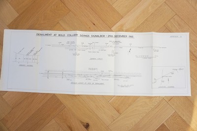 1965 Kühn Zeche Stellwerk Eisenbahn Gleiskarte Diagramm 