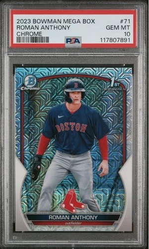 2023 BOWMAN CHROME ROMAN ANTHONY RC MEGA BOX MOJO REFRACTOR  GEM MINT PSA 10