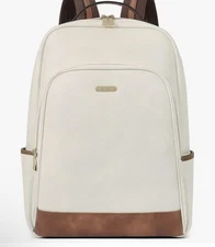 CLUCI Leather Backpack for Women 15.6 inch Laptop Backpack Purse Computer Backpa