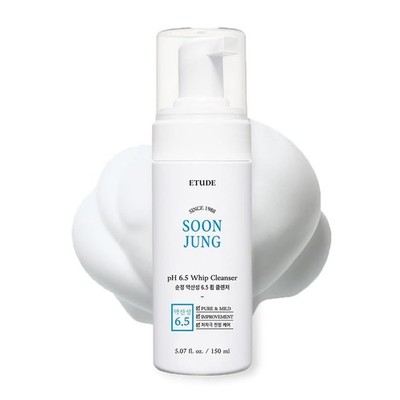SoonJung pH 6.5 Whip Cleanser | Mild Micro Foaming Face Wash for Sensitive Sk...