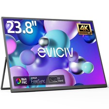 EVICIV 23,8 Zoll 4K Portable Monitor USB-C HDMI Zweitbildschirm Laptop QLDC