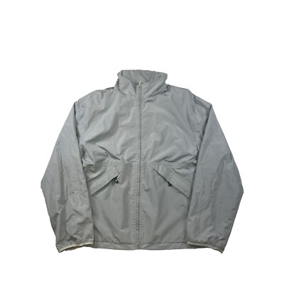 Herren Stahlblau Armani Jeans leichte Regenjacke mit versteckter Kapuze XL