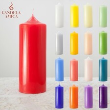 Candela artigianale a cilindro - Cero Alto - 18 colori (ideale per meditazione)