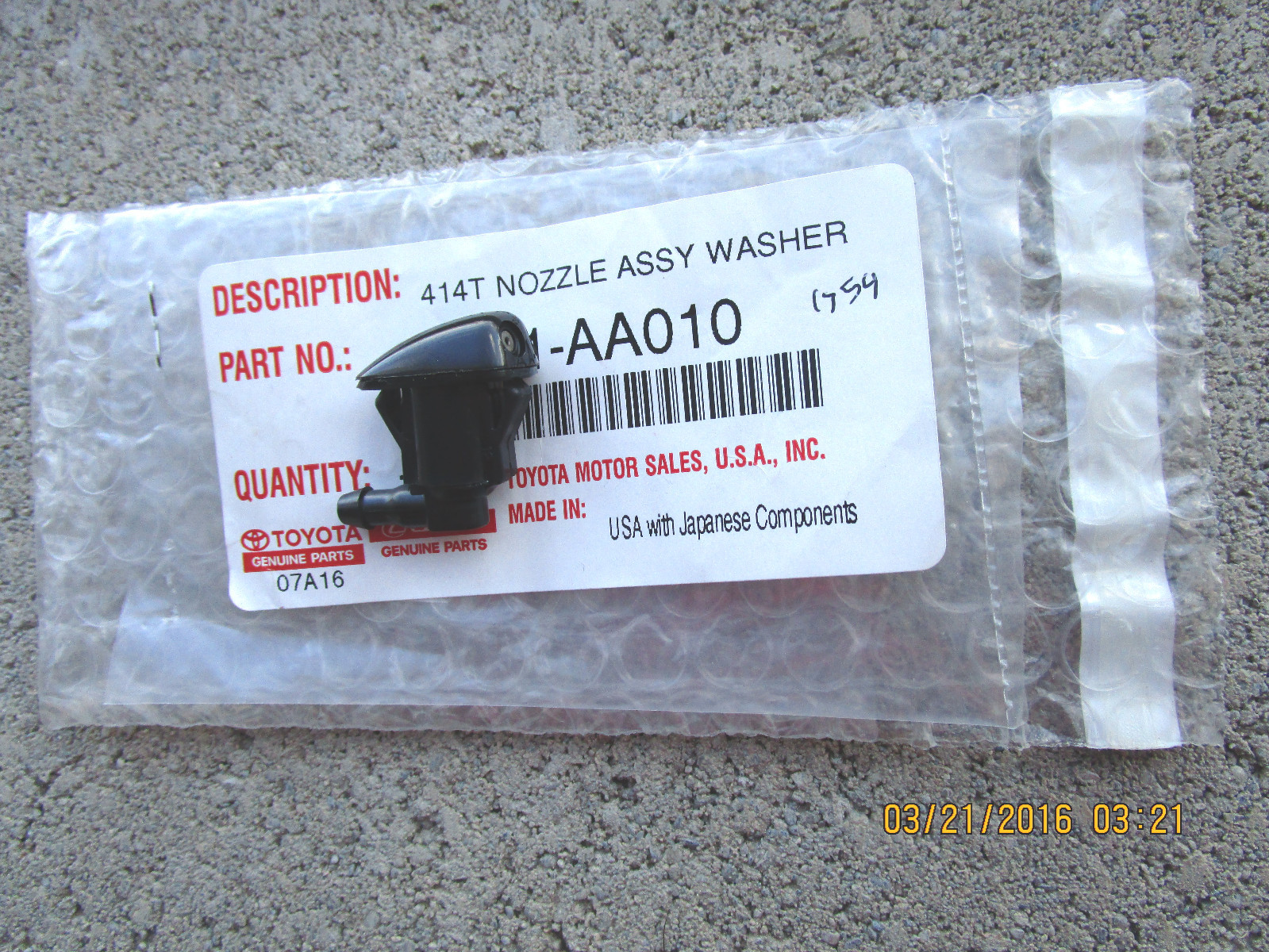 97 01 TOYOTA CAMRY CE LE XLE 4D SEDAN WINDSHIELD WASHER NOZZLE OEM BRAND NEW eBay