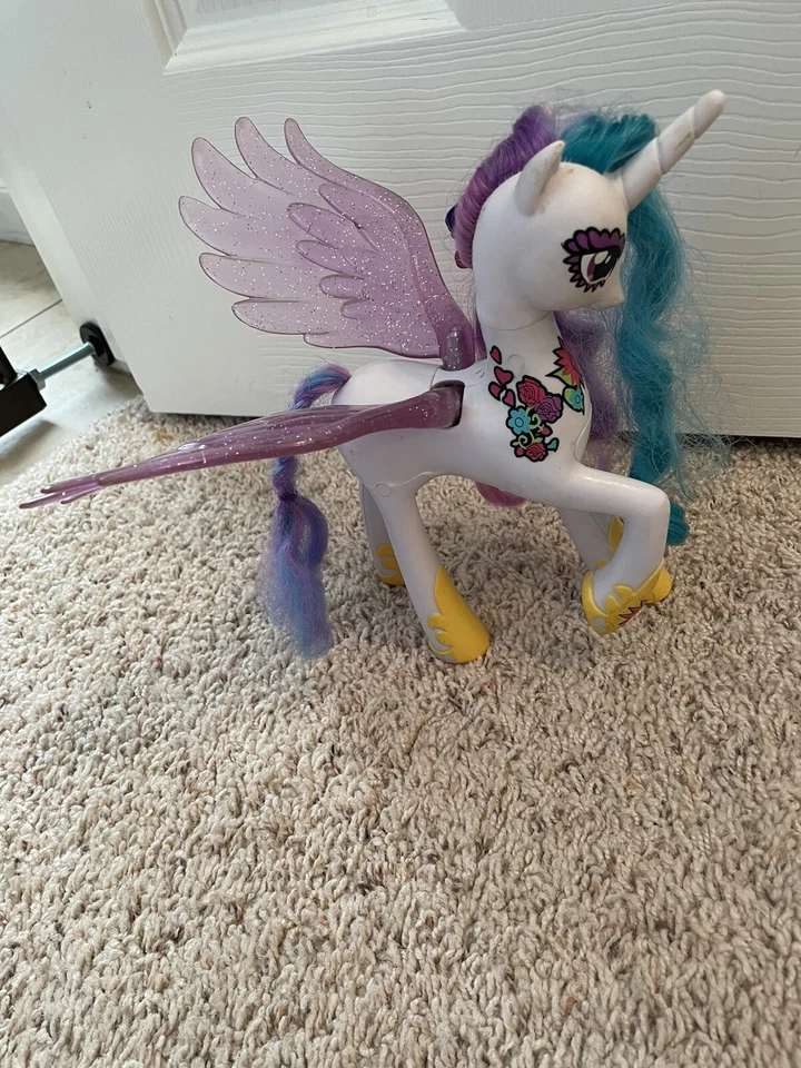 girls size 6/6x my little pony the movie pahanas and talking pony tot with brush - Image 4 of 4