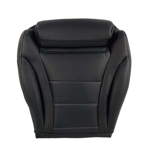 For 2015-2021 Mercedes Benz C300 Front Driver Bottom Seat Cover Black Leather - Picture 2 of 11
