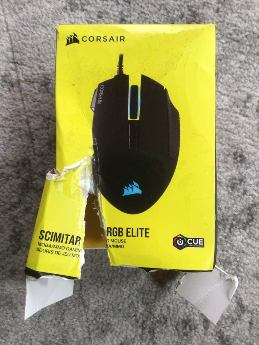 CORSAIR SCIMITAR RGB ELITE Optical MOBA/MMO Gaming Mouse (CH-9304211-NA)  *READ*
