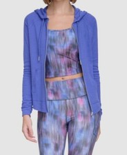 Calvin Klein Women's Blue Ruched-Sleeve Zip Hoodie Sweater Plus Size 3X