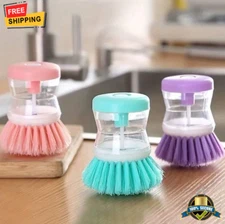 1 pc Kitchen Pot Cleaning Brush - Dishwashing Brush with Built-In Soap Dispenser
