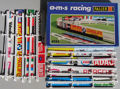Faller AMS 4054 - Guardrails + Advertising Banners In OVP, 70s