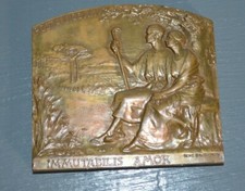 Médaille Plaque Bronze  IMMUTABILIS AMOR  POST ANNOS XXV