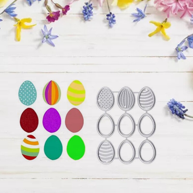 DIY Scrapbooking Stencil Easter Eggs Embossing Cutting Dies Card Making